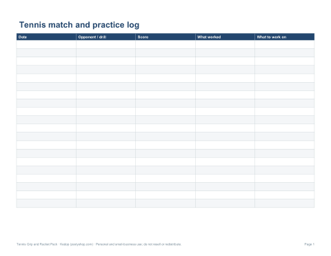 Preview of the first page of Match log (PDF/DOCX/XLSX)